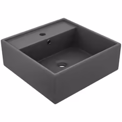 Notre lavabo de forme carré, en céramique de première qualité, est un supplément élégant à toute salle de bain, toilette ou c ...