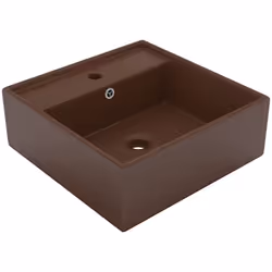 Notre lavabo de forme carré, en céramique de première qualité, est un supplément élégant à toute salle de bain, toilette ou c ...
