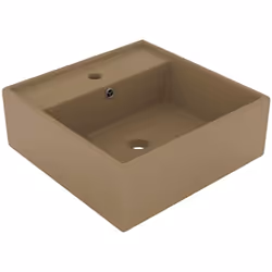 Notre lavabo de forme carré, en céramique de première qualité, est un supplément élégant à toute salle de bain, toilette ou c ...