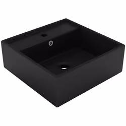 Notre lavabo de forme carré, en céramique de première qualité, est un supplément élégant à toute salle de bain, toilette ou c ...