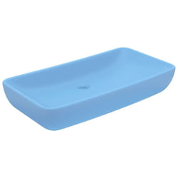 Vidaxl - Lavabo de luxe rectangulaire Bleu clair mat 71x38 cm Céramique