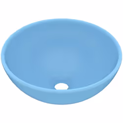 Ce lavabo rond, fait de céramique de première qualité, est un supplément élégant parfait à toute salle de bain, cabinet de to ...