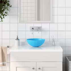 Notre lavabo de salle de bain rond à montage au-dessus ajoute une touche contemporaine à n'importe quel décor de salle de bai ...