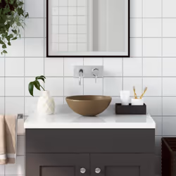 Notre lavabo de salle de bain rond à montage au-dessus ajoute une touche contemporaine à n'importe quel décor de salle de bai ...