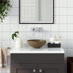 Vidaxl - Lavabo de salle de bain Céramique Crème mat Rond