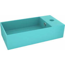 Vidaxl - Lavabo de salle de bain avec trop-plein Céramique Vert clair