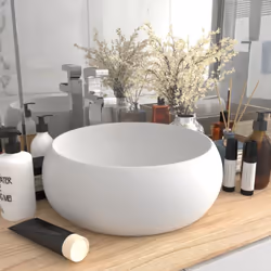 Notre lavabo de forme ronde, fait de céramique de première qualité, est un supplément élégant et intemporel à tout salle de b ...