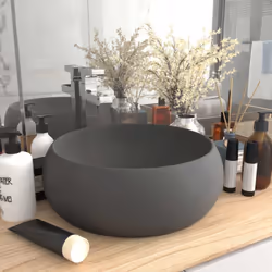 Notre lavabo de forme ronde, fait de céramique de première qualité, est un supplément élégant et intemporel à tout salle de b ...