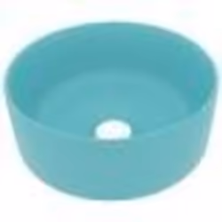 vidaXL Lavabo rond de luxe Vert clair mat 40x15 cm Céramique - TU
