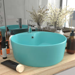 Vidaxl - Lavabo de luxe avec trop-plein Vert clair mat 36x13cm Céramique