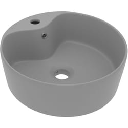 Vidaxl - Lavabo de luxe avec trop-plein Gris clair mat 36x13cm Céramique