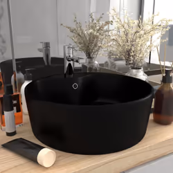 Description générale Notre lavabo rond en céramique est un ajout chic et intemporel à toute salle de bain, cabinet de toilett ...