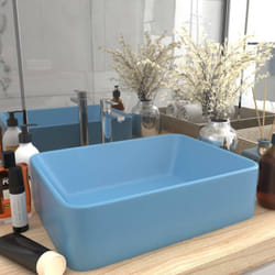 Vidaxl - Lavabo de luxe Bleu clair mat 41x30x12 cm Céramique