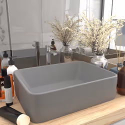 Notre lavabo rectangulaire, en céramique, est un supplément parfaitement élégant et intemporel à toute salle de bain, cabinet ...