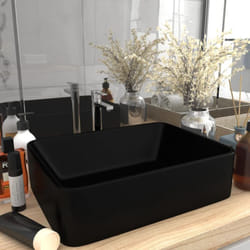 Vidaxl - Lavabo de luxe Noir mat 41x30x12 cm Céramique
