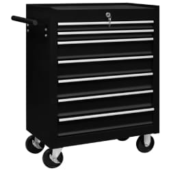 vidaXL Chariot à outils d'atelier - Noir