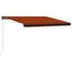 vidaXL Auvent manuel rétractable 450x300 cm Orange et marron - TU