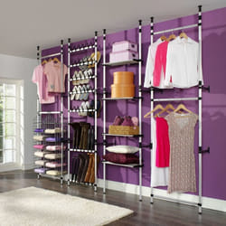 Vidaxl - Système de garde-robe télescopique avec enchères en aluminium