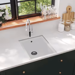 Cet évier de cuisine en granit est un supplément intemporel à la décoration de votre cuisine. Il dispose d’un seul lavabo ext ...