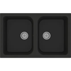 Vier de cuisine noir 760x480x184 mm en granit Vidaxl