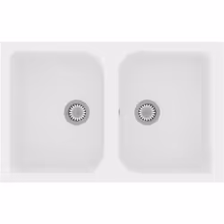 Cet évier de cuisine en granit blanc est fait pour donner du style à votre cuisine tout en étant super pratique. Sa forme rec ...