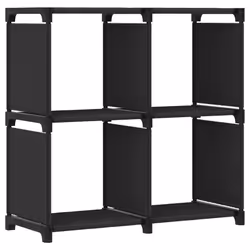VidaXL 322598, Noir, 4 étagères, Acier, Polyester, Acier, 690 mm, 300 mm