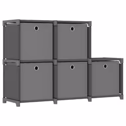 VidaXL 322605, Gris, 5 étagères, Acier, Polyester, Acier, 1030 mm, 300 mm