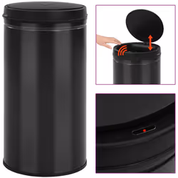 Vous n’avez pas besoin de toucher le couvercle pour jeter vos déchets avec notre poubelle à capteur automatique de 60 L spéci ...