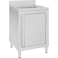 vidaXL Évier de cuisine commercial 60x60x96 cm Acier inoxydable