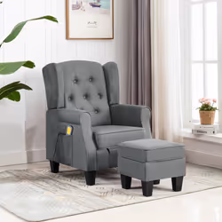 VidaXL 320161 Fauteuil massant électrique Gris