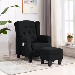 VidaXL 320163 Fauteuil massant électrique Noir