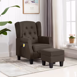VidaXL 320165 Fauteuil massant électrique Marron