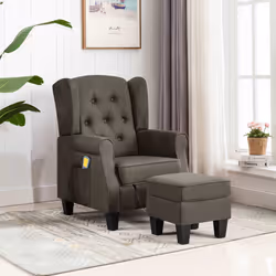 VidaXL 320169 Fauteuil massant électrique Taupe