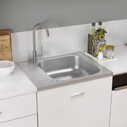 Cet évier de cuisine est un ajout intemporel à la décoration de ta cuisine existante. Il est doté d'une seule vasque au desig ...