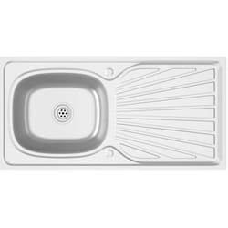 Jeu d'évier de cuisine et égouttoir argenté 1000x500x155mm inox Vidaxl