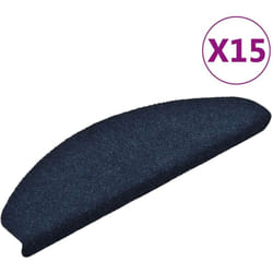 Vidaxl - Tapis d'escalier autocollants 15 pcs Bleu 65x21x4 cm Aiguilleté