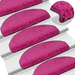 vidaXL Tapis de marches d'escalier 15 pcs Rose 65x21x4 cm