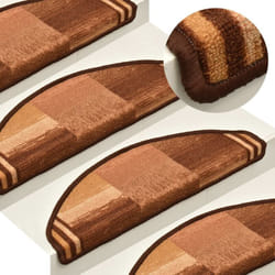 Vidaxl - Tapis auto-adhésifs pour les escaliers 15 pcs 65x21x4 divers cololri cm Couleur : marron