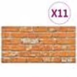 vidaXL Panneaux muraux 3D design de brique marron clair 10 pcs EPS - TU