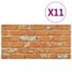 vidaXL Panneaux muraux 3D design de brique marron clair 10 pcs EPS - TU