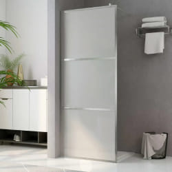 vidaXL Paroi de douche à l'italienne 115x195 cm - Verre ESG dépoli