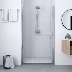 vidaXL Porte de douche Verre trempé 91x195 cm - TU