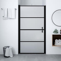 Vidaxl - Porte de douche verre trempé dépoli 100x178 cm noir