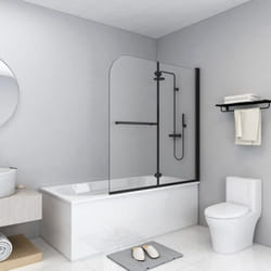 Vidaxl - Cabine de douche pliable 2 panneaux esg 120x140 cm Noir