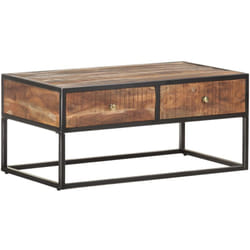 Table Basse 90x50x40 Cm Bois D'Acacia Brut Vidaxl