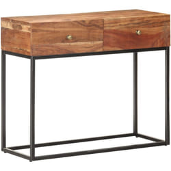 Table Console 90x35x75 Cm Bois D'Acacia Brut Vidaxl