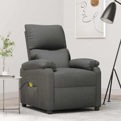 Vidaxl - Fauteuil de massage Gris foncé Tissu