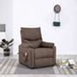 vidaXL Fauteuil de massage Marron Tissu - TU