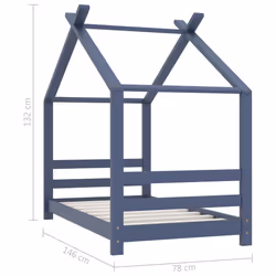 VidaXL 289613 Lit pour enfant Gris Bois - Vue supplémentaire 7