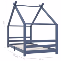 VidaXL 289615 Lit pour enfant Gris Bois - Vue supplémentaire 7